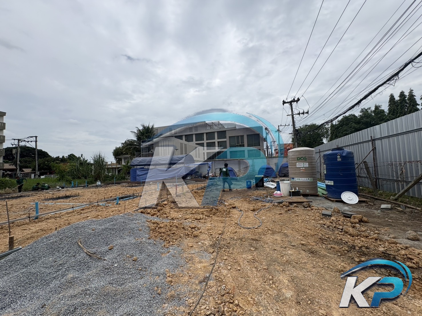 งานปรับสภาพดินและเตรียมหน้างานก่อสร้าง